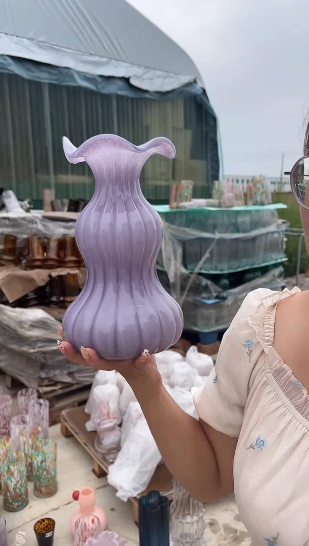 现代客厅摆件玻璃花瓶高级感