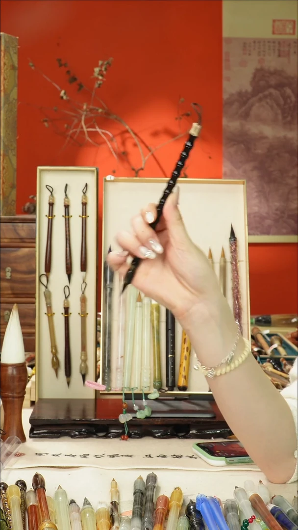 248号闪孤品高货毛笔链接 清水试笔 蘸墨不退