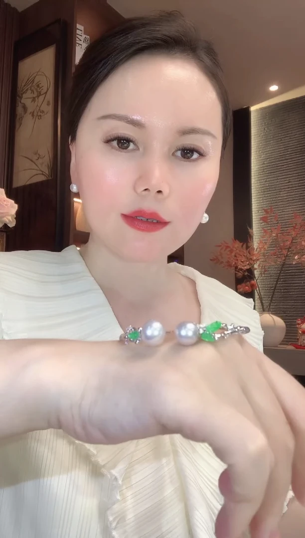 18K金镶嵌手镯海水珍珠C51