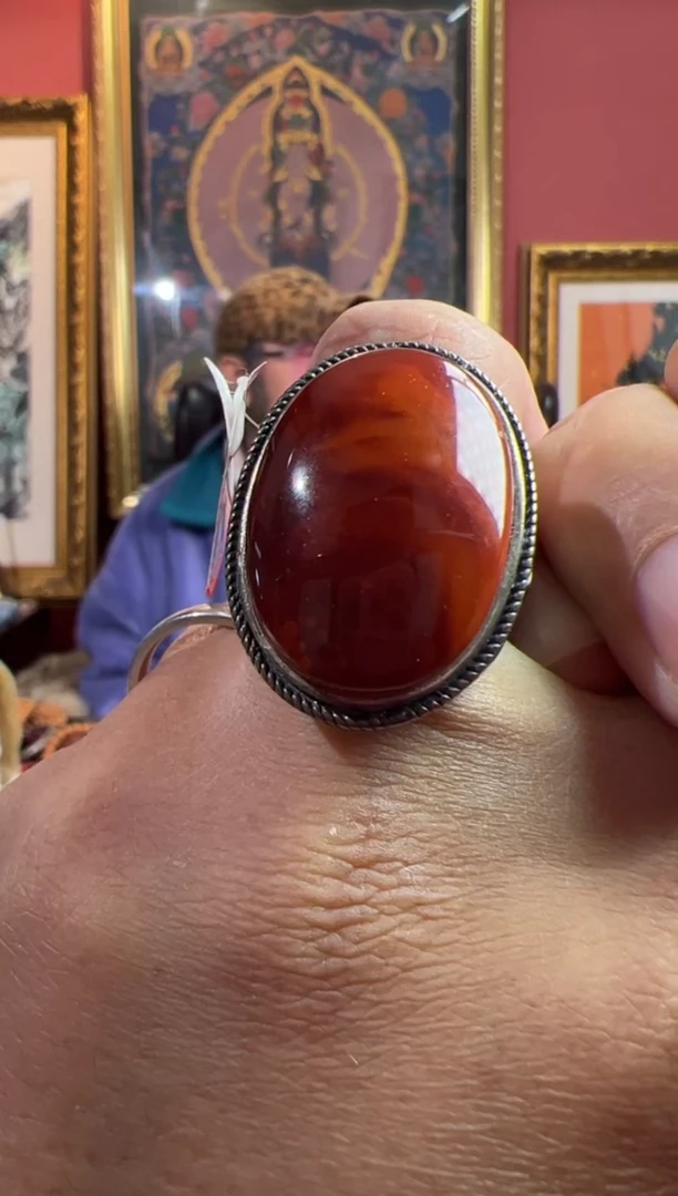 银S925镶嵌.南红玛瑙77号  南红戒指套装ylp