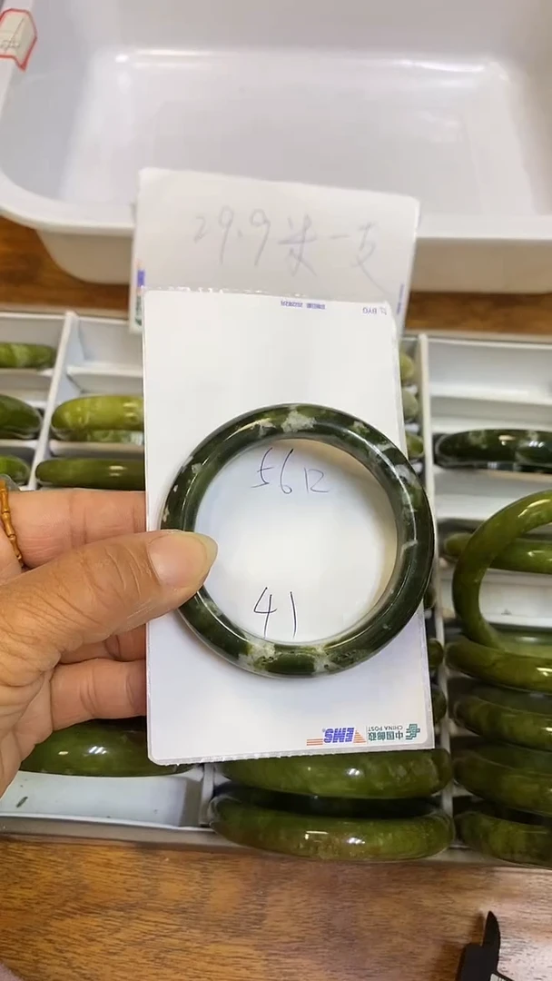 未镶嵌蛇纹石玉手镯56多样性发货其中之一41