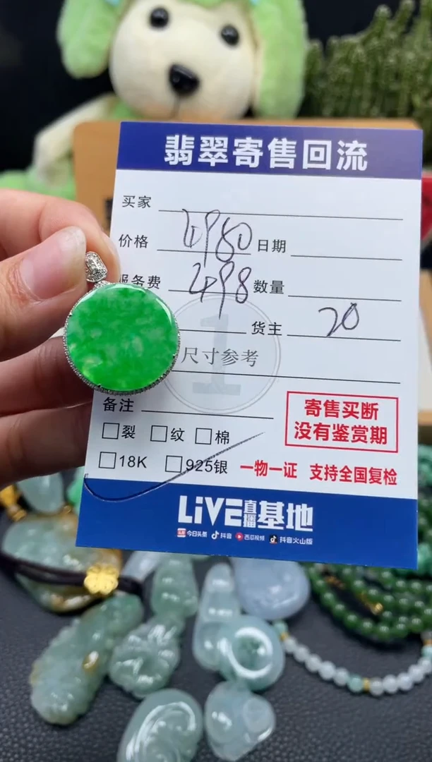 颈饰18K金镶嵌翡翠10149991