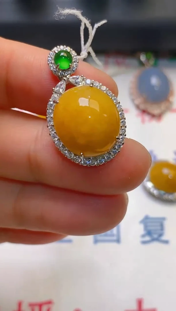 【闪购商品】翡翠耳饰银S925镶嵌天然A货翡翠1