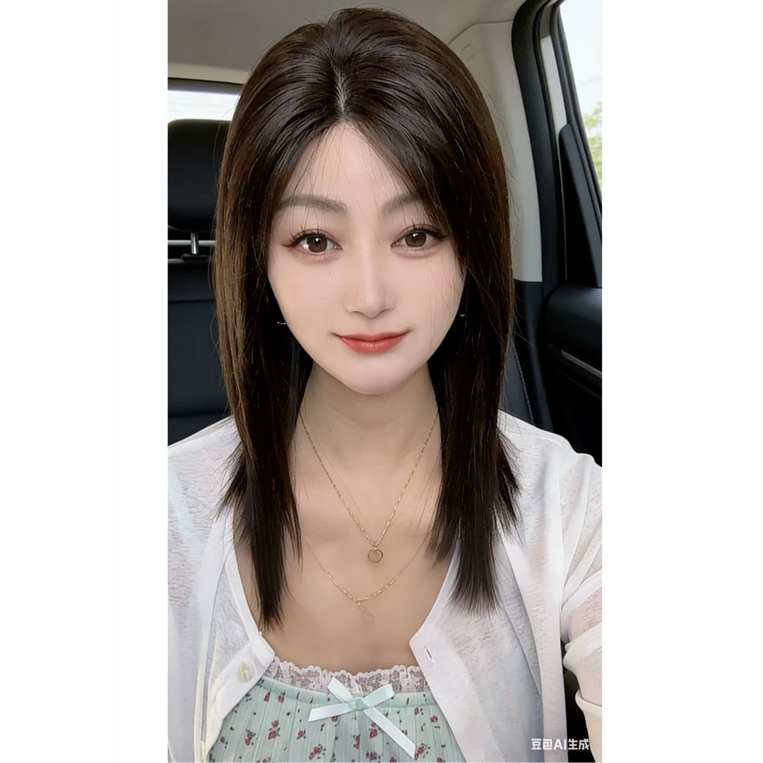 【纳米封边皮感发际线】40cm夏季冰感透气仿真头皮全真发整体假发