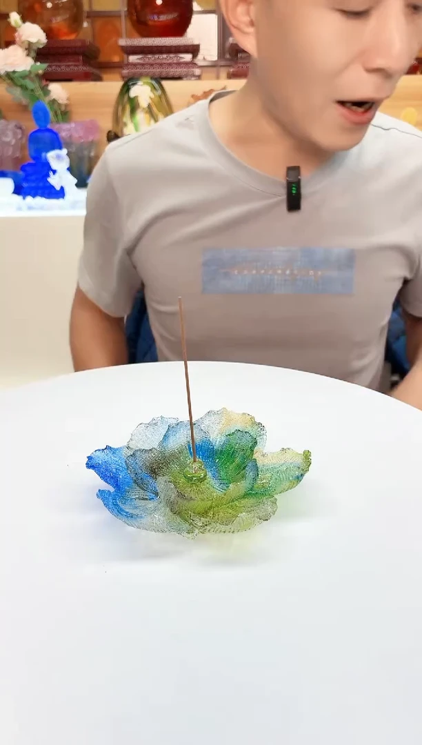 手工艺品琉璃彩色香插12公分