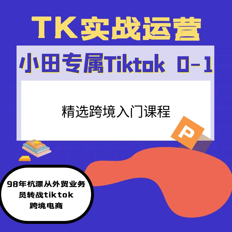 TK跨境实战 小田专属 Tiktok 入门0-1 + 1天 1对1咨询