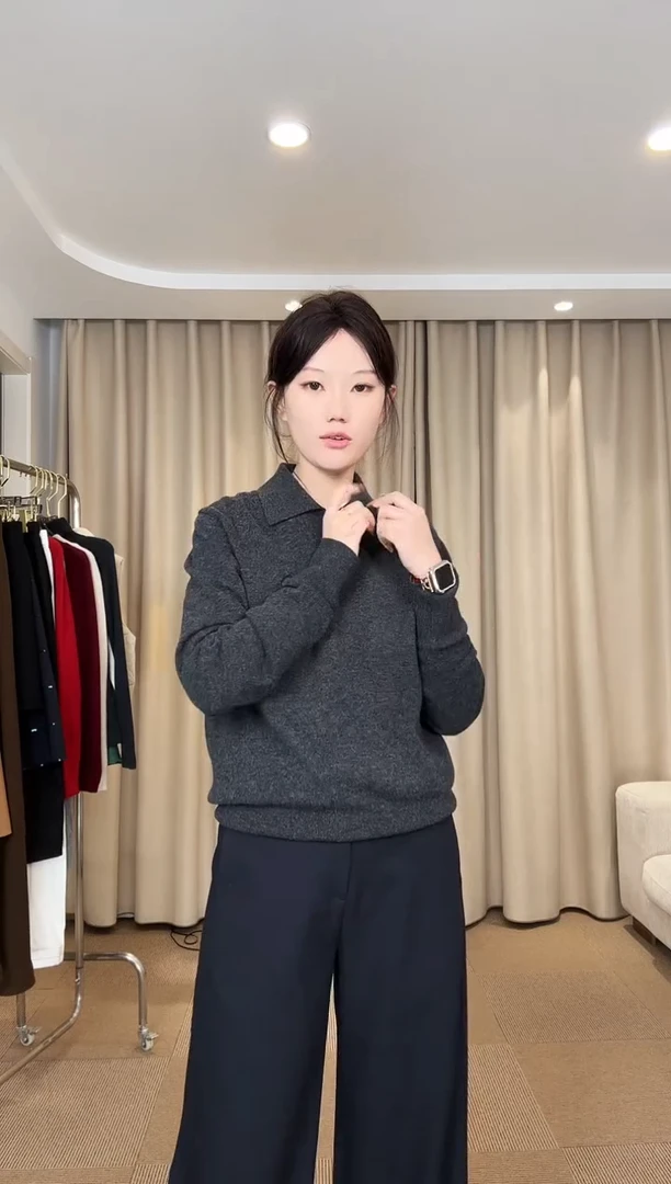 100%羊毛打底衫 125斤以内 深灰色