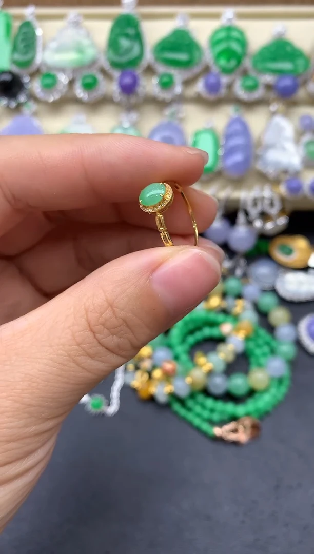 【闪购商品】翡翠戒指18K金镶嵌119-中国好珍宝