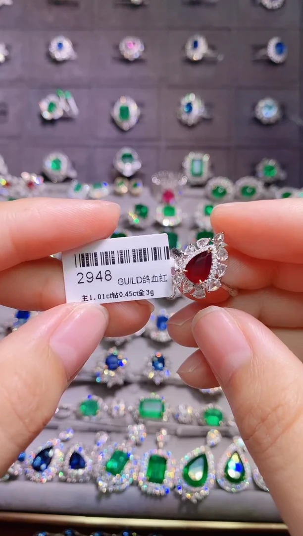 【闪购商品】红宝石18K金戒指18K金镶嵌1
