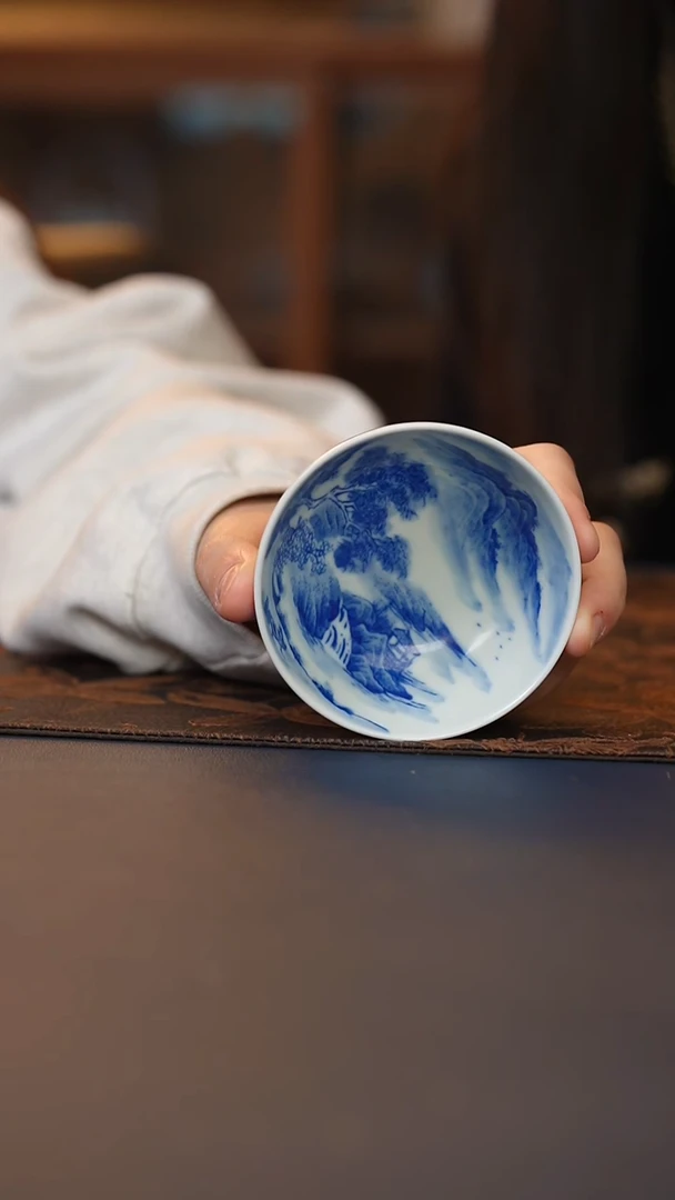 青花山水普洱杯 青花山水普洱杯