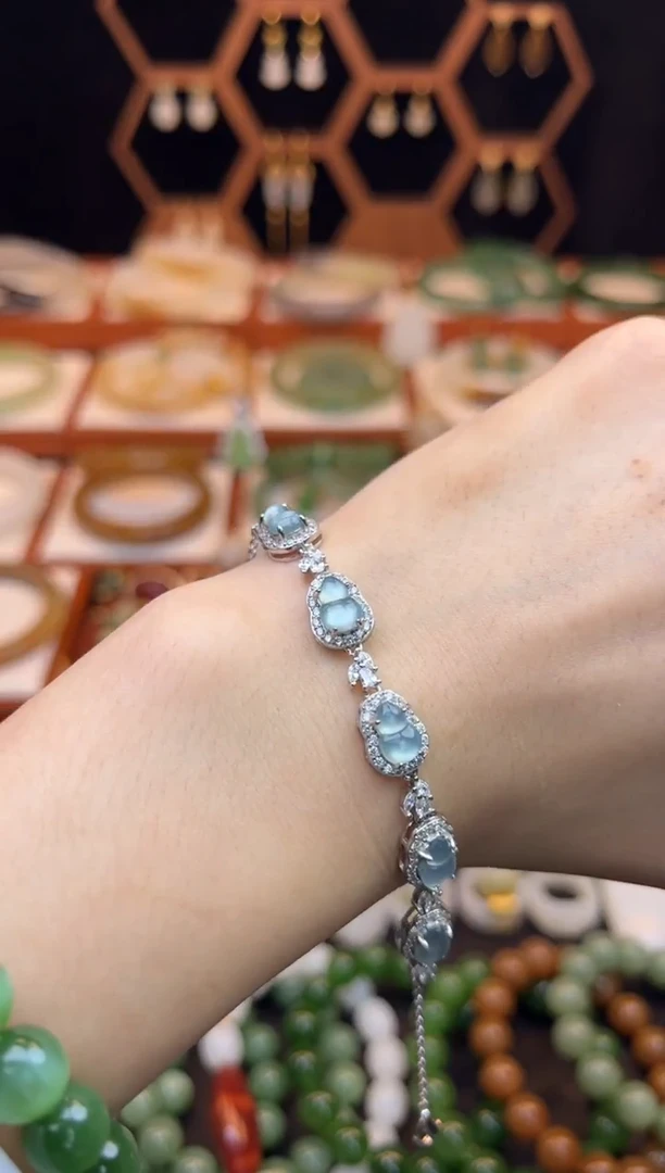 银S925镶嵌手链翡翠福利