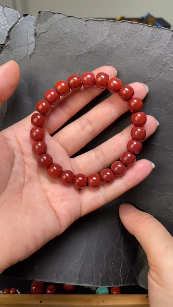 未镶嵌34南红玛瑙手串