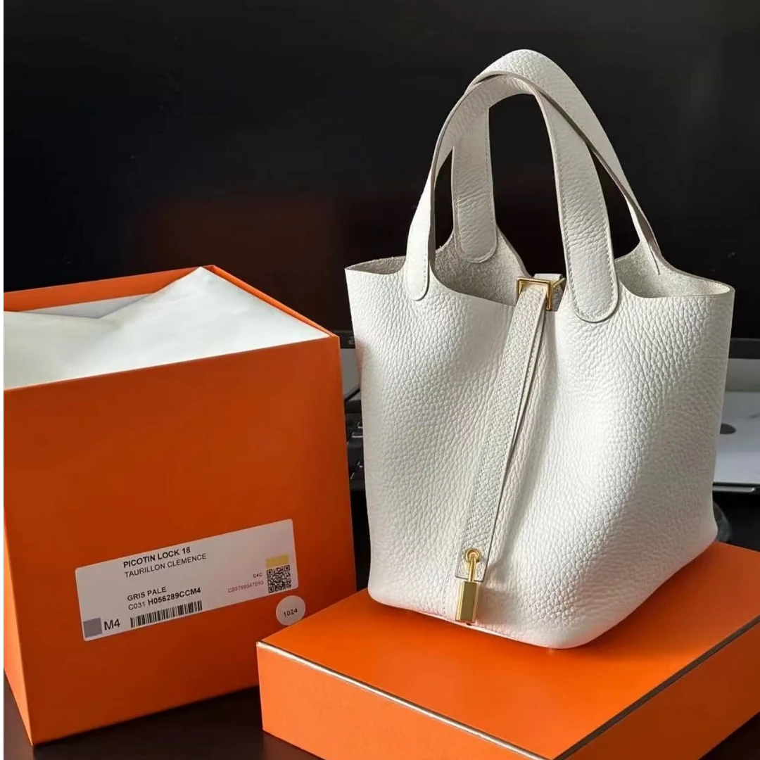99新 Hermes/爱马仕 代卖服务！M4奶灰白金扣18菜篮子B刻 18518353