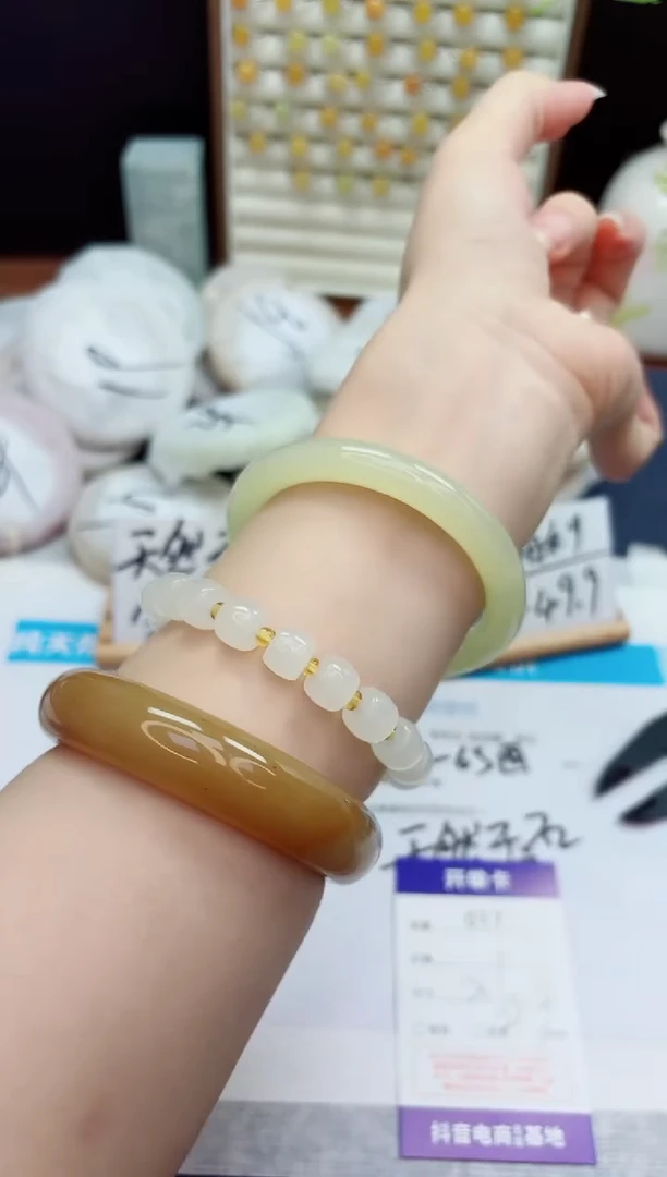 石英质玉手镯未镶嵌17-美人条晴水-圈口56