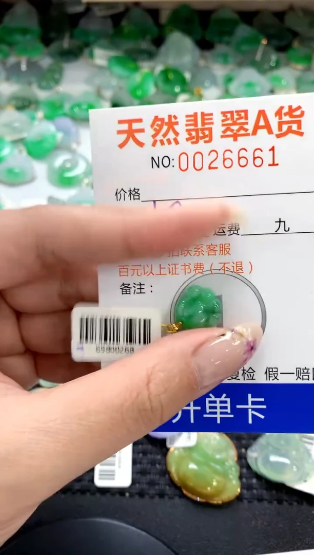 翡翠18K金镶嵌颈饰1111111111111111