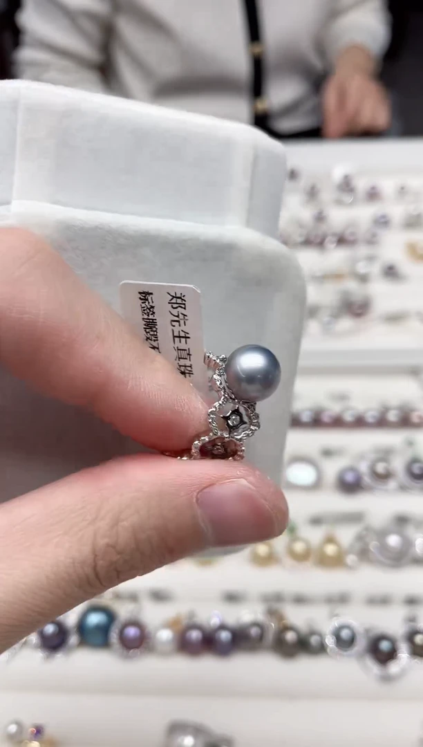 【闪购商品】海水珍珠戒指银S925镶嵌戒指