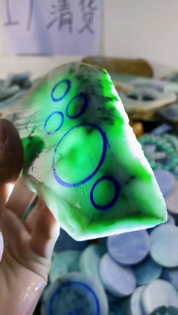 翡翠裸石纯天然A货翡翠142