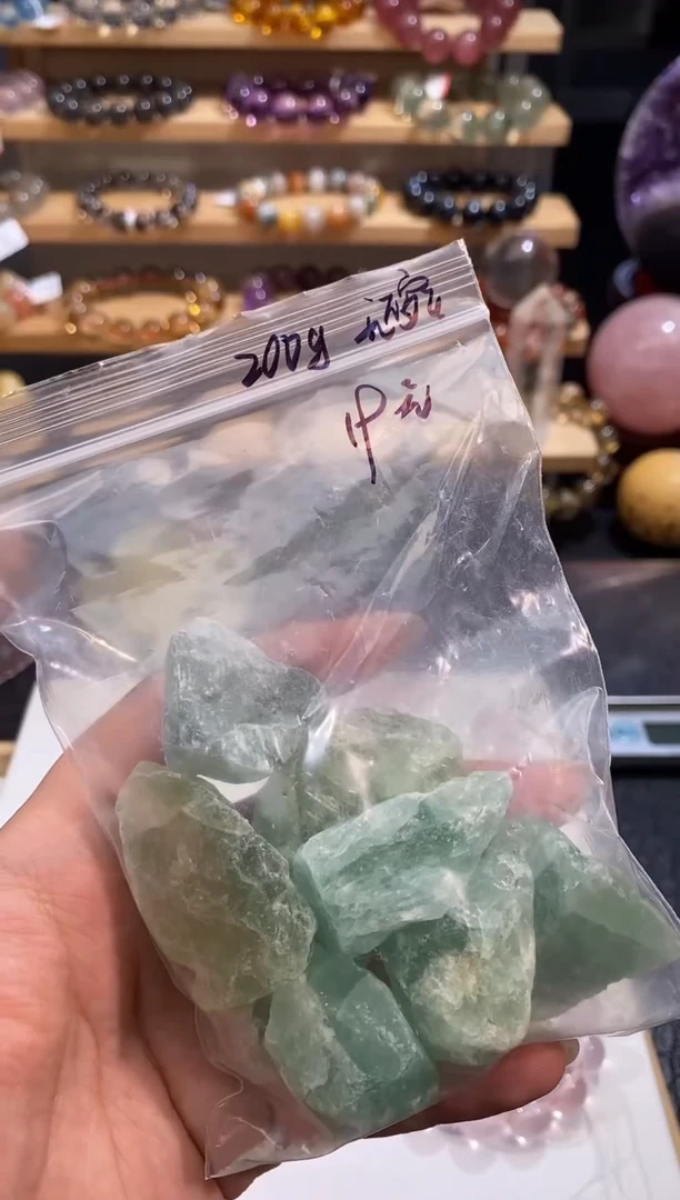 水晶手链未镶嵌萤石扩香石没有碗200g
