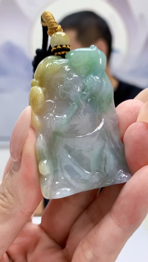 定制翡翠未镶嵌4898MM-毛货挂件134