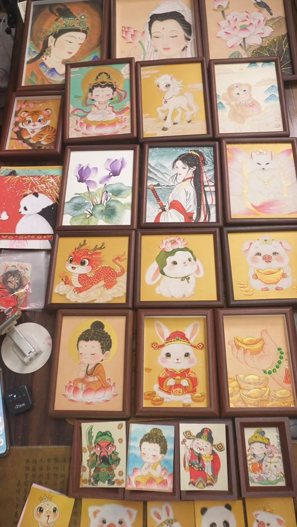 国画迷你仙客来花卉套装7