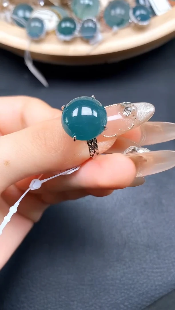 【闪购商品】翡翠戒指银S925镶嵌翡翠