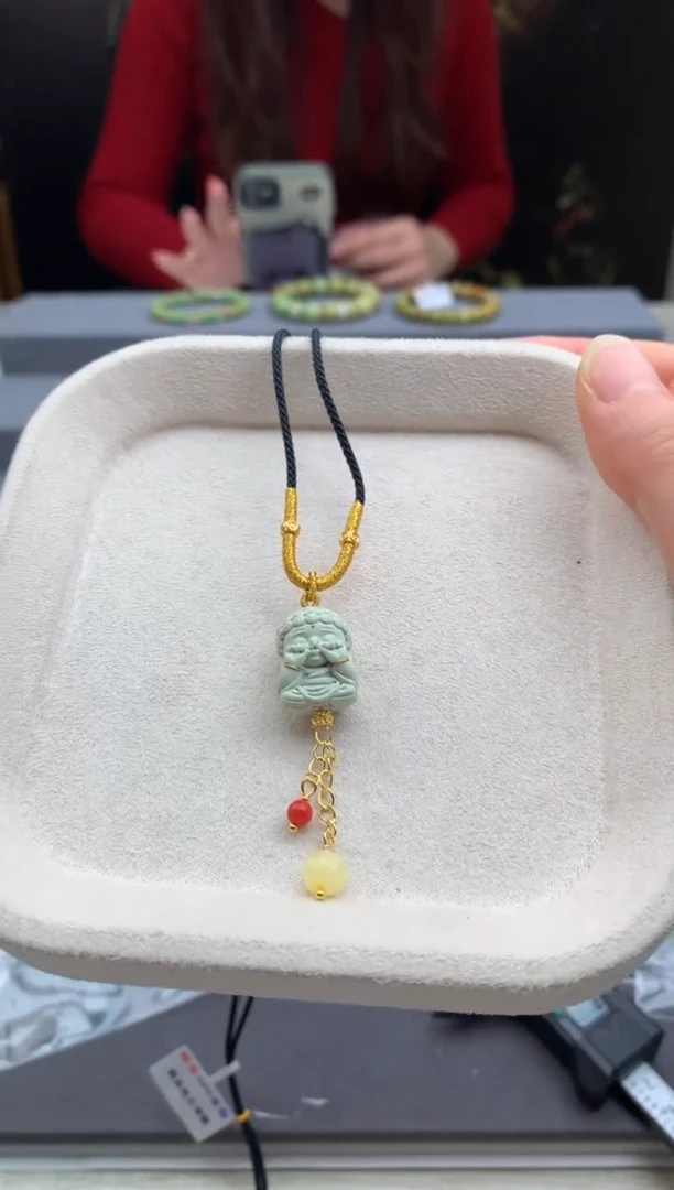 未镶嵌绿松石锁骨链茜 w55