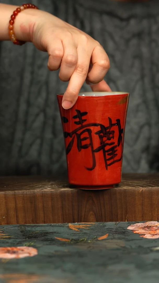 杯釉下彩手工手绘同款陶器