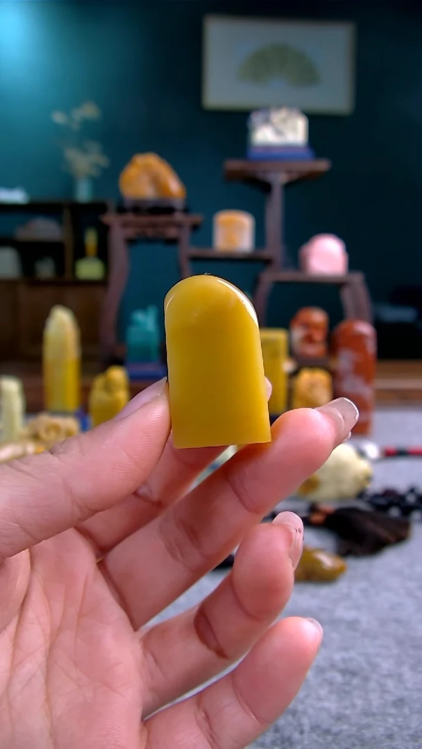 【闪购商品】青田石金玉冻素章2*1.1*3.5