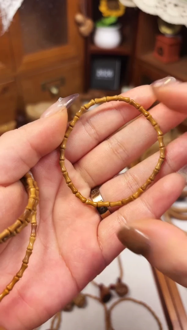 手串桃核竹节手串   单圈  备注手围