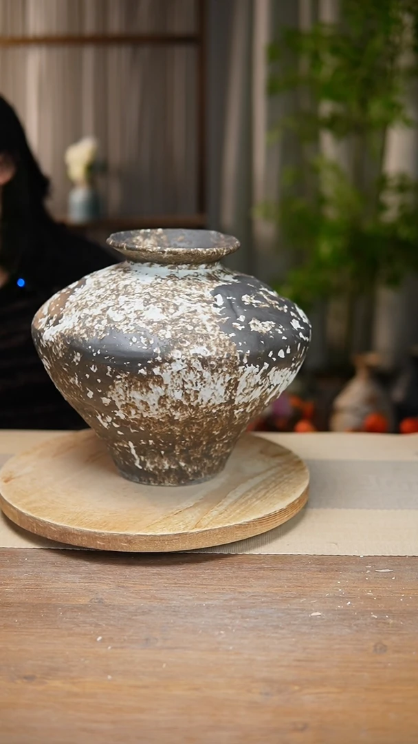 【闪购商品】陶瓷花器诧寂黑大飞碟