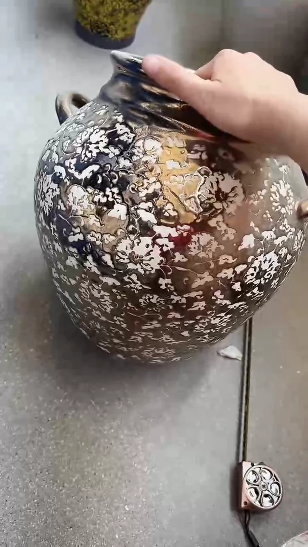 【闪购商品】陶瓷有孔花盆高32cm内口17cm