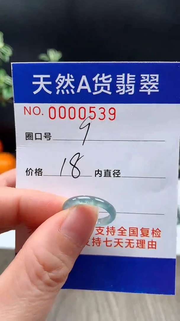 未镶嵌戒指翡翠9#