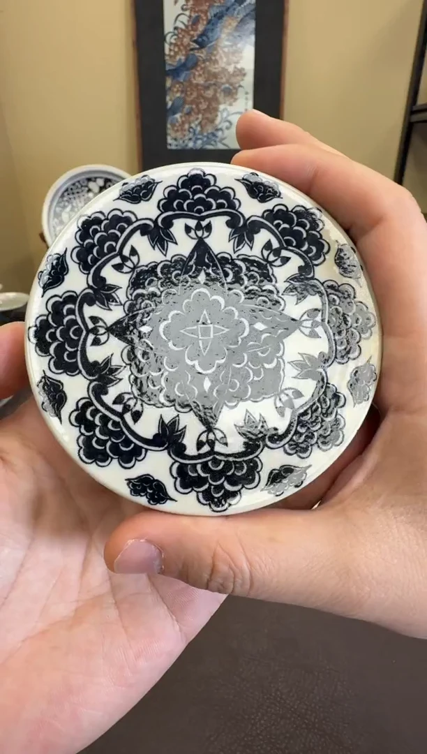 二号釉星空宝相纹盖置