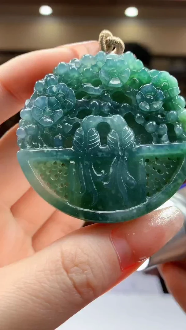 【闪购商品】定制翡翠未镶嵌1002hm-毛货挂件20