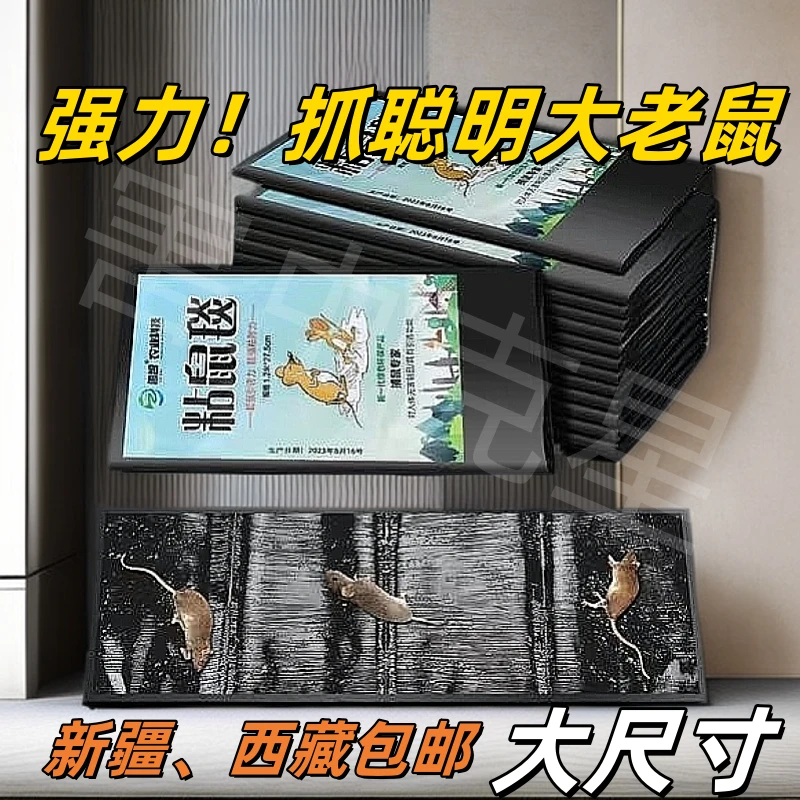 强力粘鼠板老鼠笼老鼠夹粘灭鼠家用老鼠贴捕鼠神器一窝端老鼠贴