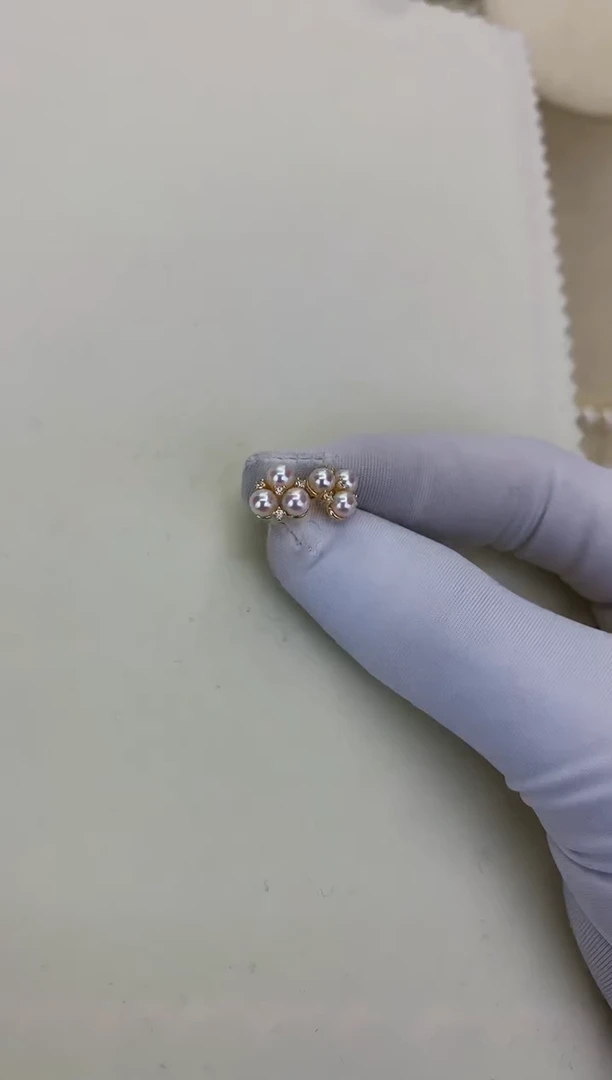 银S925镶嵌DA海水珍珠 GD235 耳钉 4