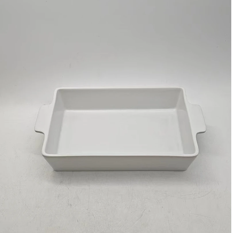 6591双耳烤盘1个（长22，宽14.5，高5）陶瓷餐具C230F