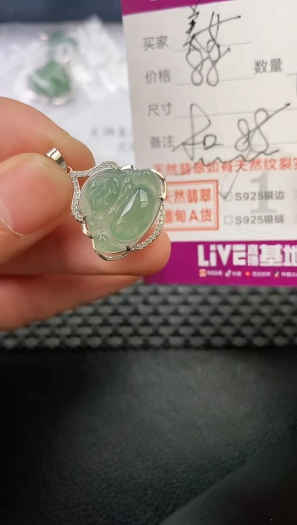 翡翠银S925镶嵌颈饰美***.·