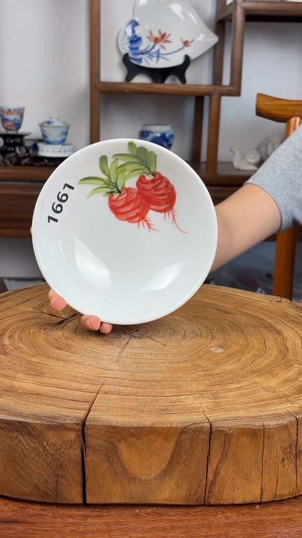 瓷片景德镇高温釉中彩-小胖碗1661