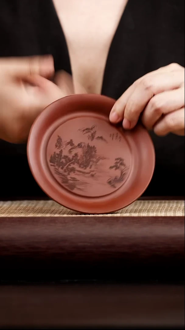 茶壶紫砂ZYT【清水泥山水壶承】25143040