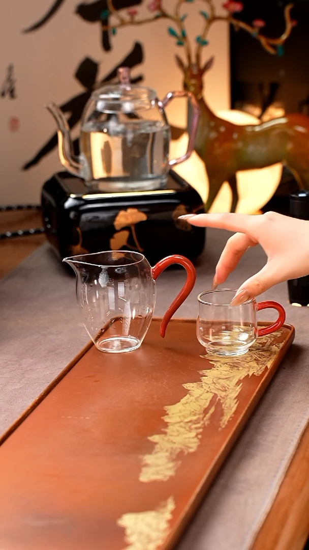 暗香疏影/炫彩郁文匀杯/汝红330ml+暗香疏影/炫彩水月杯/汝红