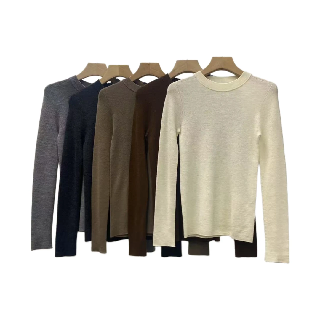 Xuesa/雪撒 圆领长袖羊毛打底衫JS01GG