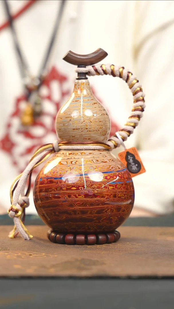 【闪购商品】WE210漆艺酒葫芦不包手串及旋转底座