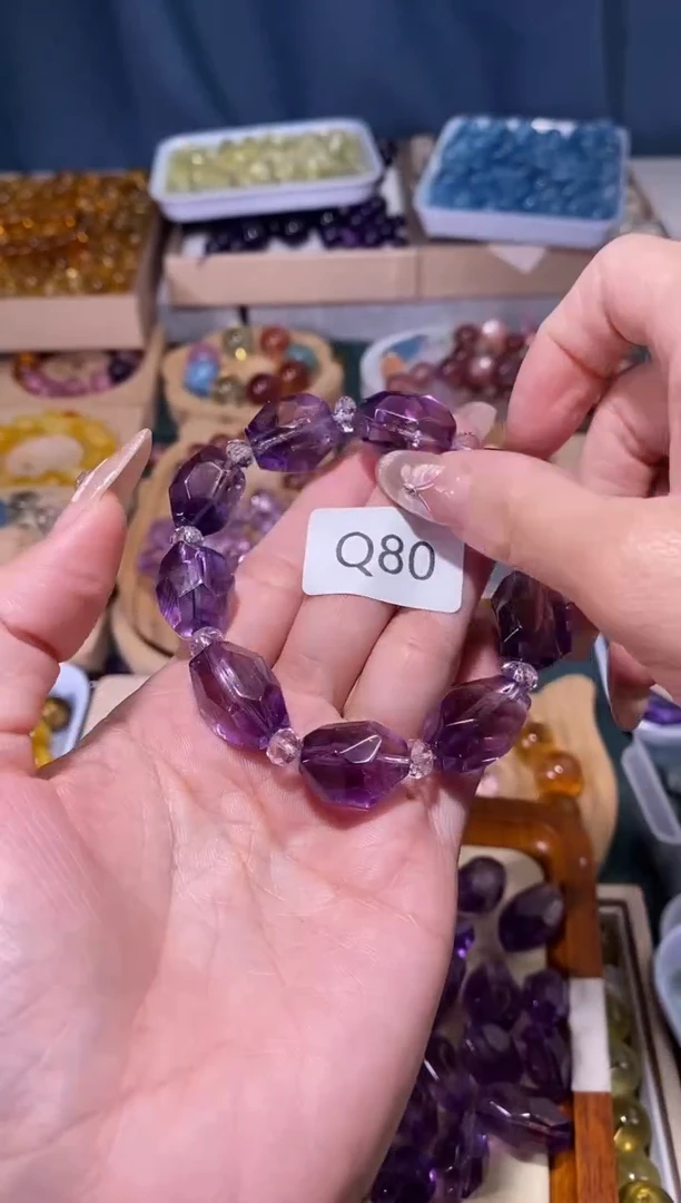 未镶嵌手串水晶Q80紫超随行一颗