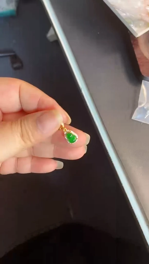 吊坠(不含链)银S925镶嵌翡翠1