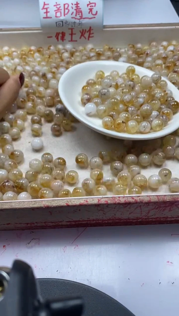 【闪购商品】水晶颈饰未镶嵌x222黄塔晶10mm*20颗