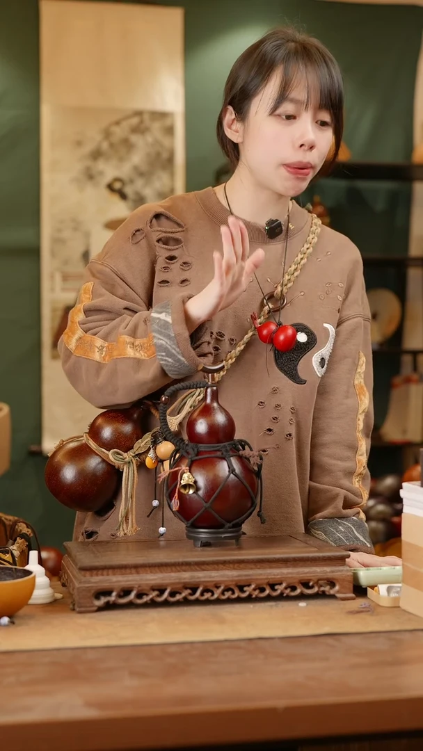 340号精品天然大漆酒葫芦一物一拍~