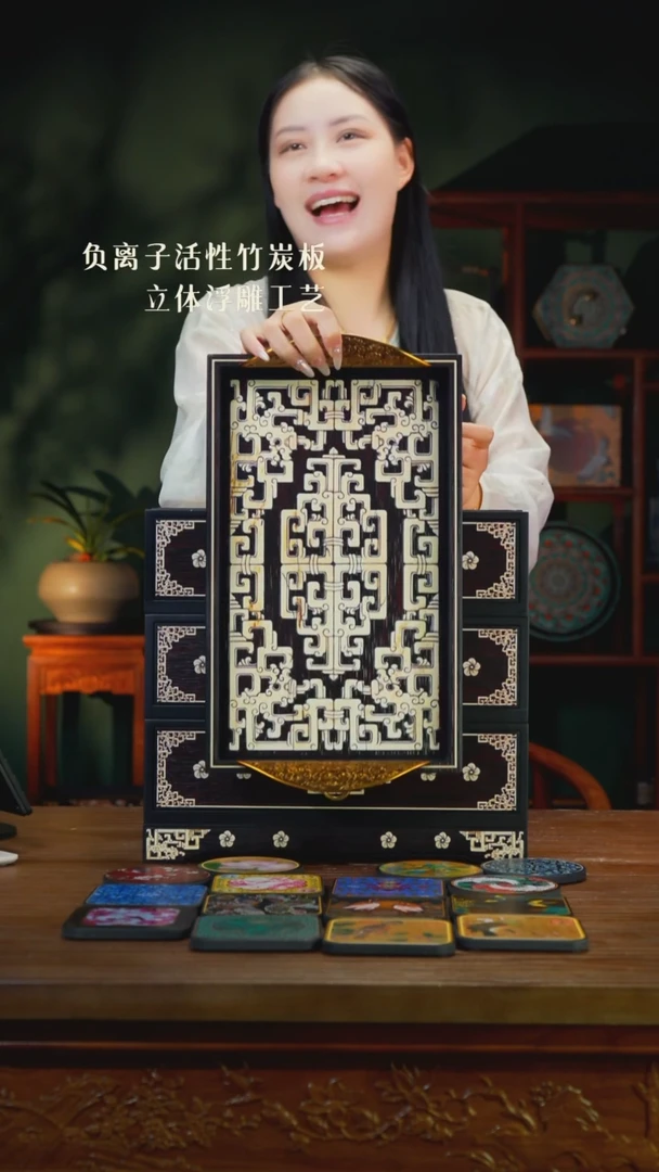 ?****津壹藏贰宝牙雕纹托盘