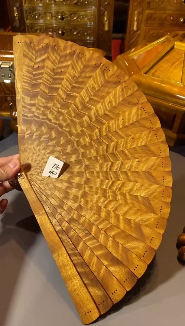 金丝楠小叶桢楠 扇子 21cm 编码G966