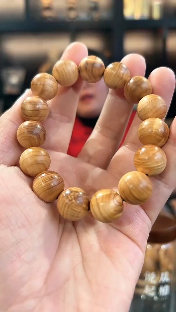 【闪购商品】崖柏15水波闪电圆珠太行